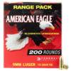Federal American Eagle Competition Ammo Brass 9mm 200-Rounds 115 Grain FMJ