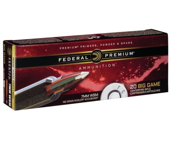 Federal Premium Nickel Plated Brass 7mm WSM 160 Grain 20-Rounds NA