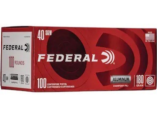 Federal Champion Ammunition 40 S&W 180 Grain Full Metal Jacket Aluminum Case