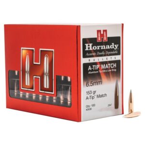 Hornady A-Tip Match Copper 6.5mm 153-Grain 100-Rounds BT Bullets Only