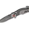 Smith and Wesson Rescue Grey Folding Knife - 3.27" Grey Plain Drop Point Blade