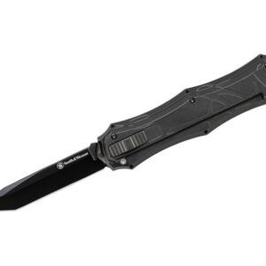 Smith and Wesson OTF Knife - 3.25" Black Plain Tanto Blade